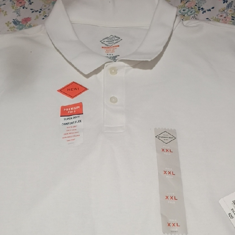 St. John's Bay White Casual Button Down Shirt